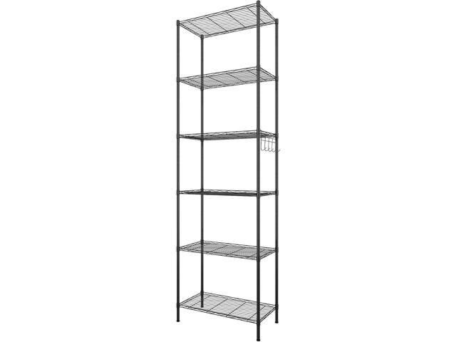 Himimi 6-Tier Wire Shelving Unit, Free Standing Shelf, Metal Storage Shelves, Heavy Duty Organizer Rack for Garage, Kitchen, Living Room, Bathroom,...