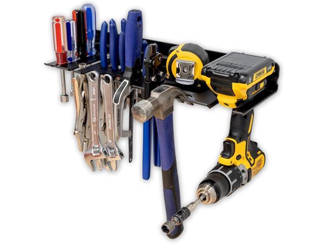 StoreYourBoard Garage Hand Tool Organizer, Drill, Screw Driver and Wrench Sets, Hammer, Pliers, Wall Mount Storage Tool Tray, Heavy Duty Steel