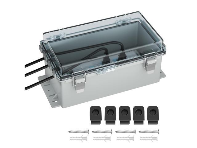 Joinfworld 9x5x4.3 Outdoor Extension Cord Cover for Outside Waterproof Outdoor Electrical Box Outlet Plug Cover Cord Protector Plastic Connection...