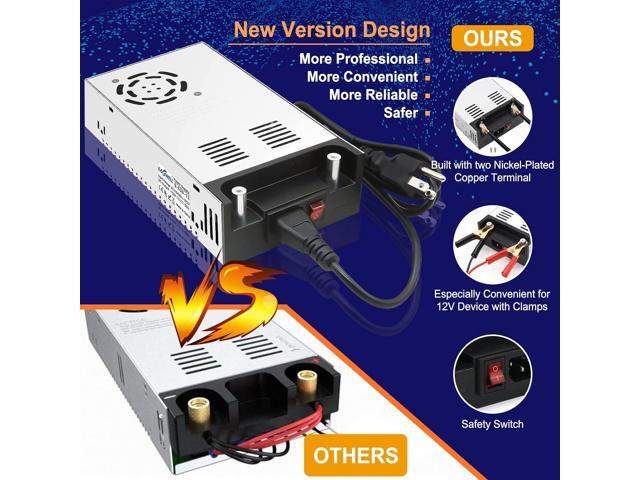 New Version AC to DC Converter, EAGWELL SMPS 110V AC to 12V DC Converter Power Supply Adjustable Switch Power Supply Transformer Max 50A 600W