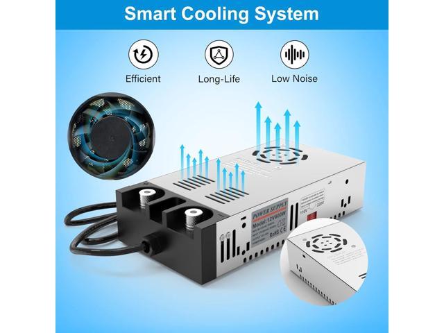IMAYCC AC to DC Converter - 110V to 12V Power Supply, Universal 120V to 12V Converter Transformer, Max Current 50A 600W