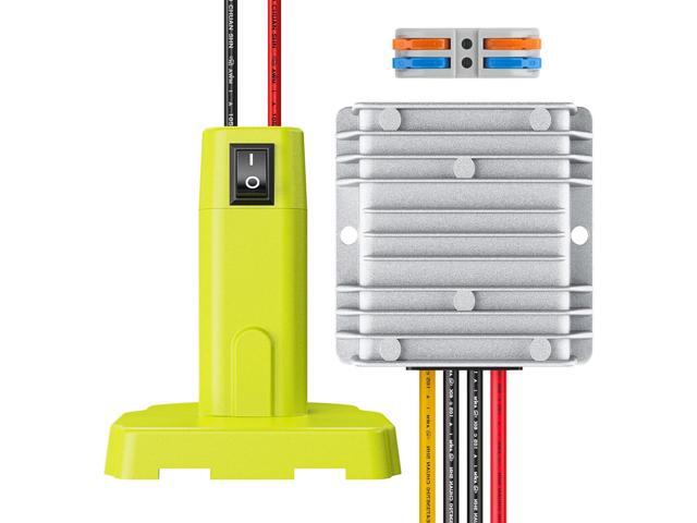 Vibit 18 V to 12 V Step-Down Converter for Ryobi 18 V Battery, DC Power Adapter, Voltage Reducer Transformer 180 W Buck Converter Regulator for...