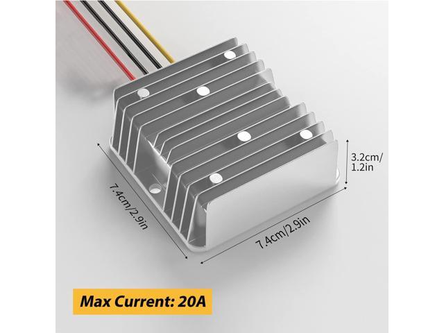 24v to 12v Converter, 20A 240W Supply Step Down Converter for Heavy Duty Truck Car Power Reducer Regulator for Auto Car Truck Vehicle Boat Solar...