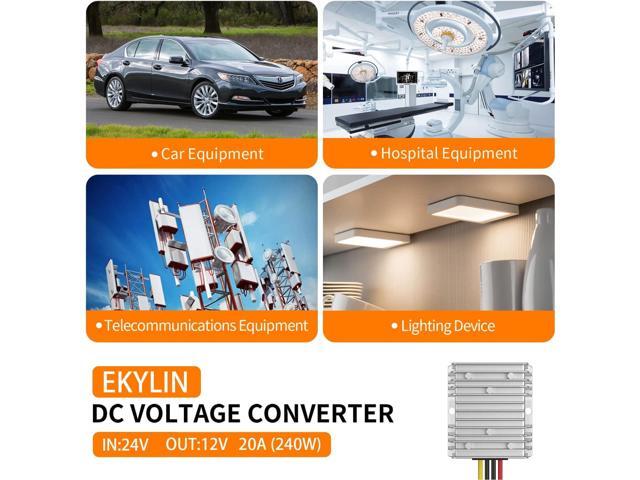 24v to 12v Converter, 20A 240W Supply Step Down Converter for Heavy Duty Truck Car Power Reducer Regulator for Auto Car Truck Vehicle Boat Solar...
