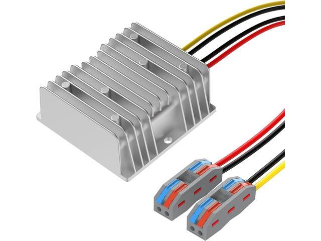 DC-DC 36V 48V Buck to 24V 20A 480W Voltage Regulator Buck Converter Golf Cart Speed Reducer Power Converter Waterproof Module Transformer.