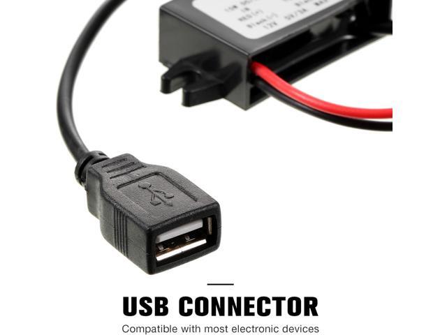 Weewooday 12v to 5v Dc Converter Buck Module USB Output Power Adapter Dc Car Power Converter Regulator(8 Pieces)