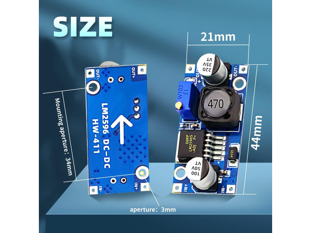 10 Pack LM2596 DC-DC Adjustable Buck Converter 3.0-40V to 1.5-35V Power Supply Step Down Voltage Regulator Module