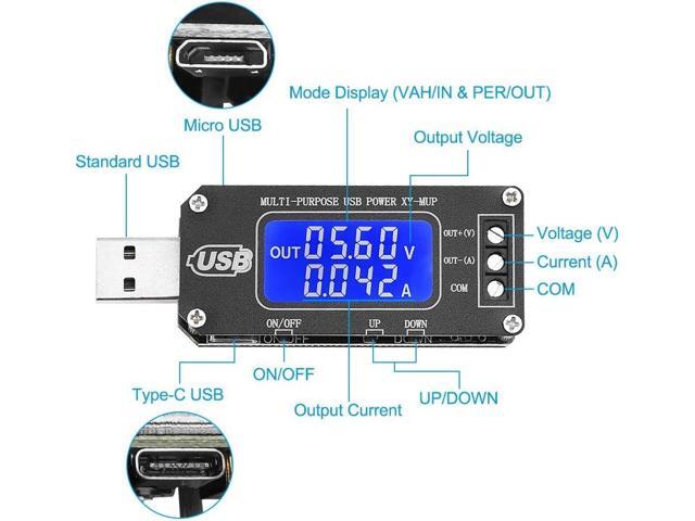 PEMENOL DC-DC CNC USB Step Up/Down Power Supply Regulator Module 3.5V-12V to 1.0V-24V 2-3W, Adjustable Boost Buck Voltage Converter Digital Display...