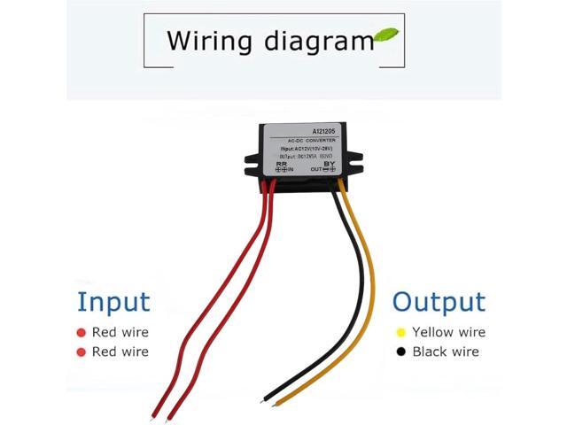Step Down Converter Power Converter Waterproof Step Down Volt Converter AC 10-28V to DC 12V Buck Converter AC-DC Step Down Power Module(5A)