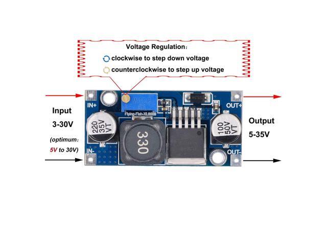 XL6009 DC to DC Boost Converter 3.0-30V to 5-35V Step-up Transformer Power Module, Pack of 10