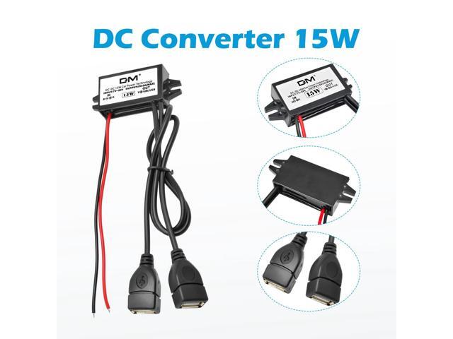 2-Pack 12V to 5V USB, Aideepen DC 12V 20V to 5V USB Adapter DC 12v to USB DC Buck Converter Module DC to DC Car Power Converter(Dual USB)