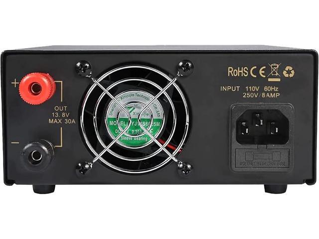 Universal Compact Ham Radio Power Supply 30A DC 13.8V Fixed Output-Noise Offset Home Lab Bench top Converter for Mobile Transceiver, Switching...