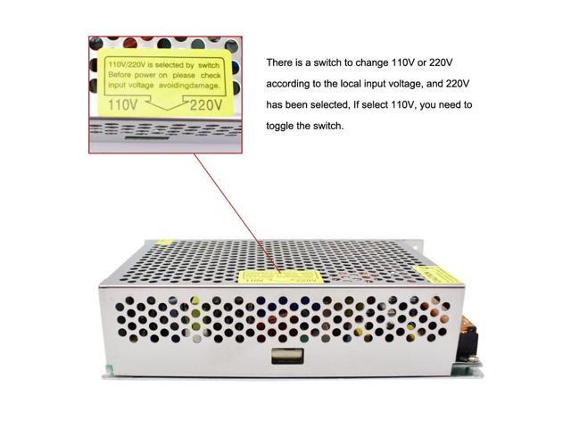 Switching Power Supply 110V/220V AC to DC 5V 40A 200W Transformer Converter for CCTV Camera, Security System, 3D Printer, Computer Project (5V 40A)
