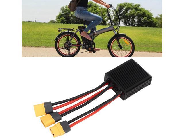 Dual Battery Connector, 20V-72V 40A Electric Bike, Double Battery Discharge Converter Adapter Batter Capacity in Parallel Equalization Module (40A)