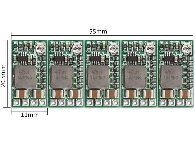 DROK 24v to 12v Step Down Converter 10pcs, Mini Voltage Reducer DC 4.5-24V to 5V, Buck Converter 12V to 5V Board 3A, Volt Step Down Transformer...