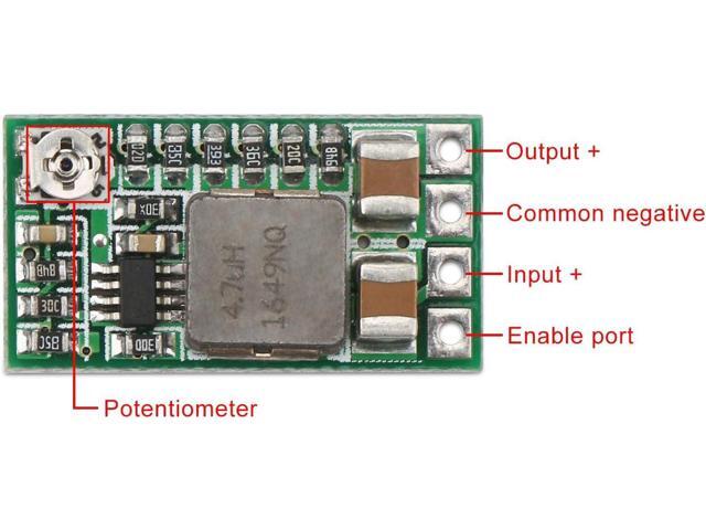 DROK 24v to 12v Step Down Converter 10pcs, Mini Voltage Reducer DC 4.5-24V to 5V, Buck Converter 12V to 5V Board 3A, Volt Step Down Transformer...