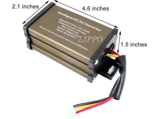 Pro Chaser Golf cart DC-DC 72V 60V 48V Volt Voltage to 12V Step Down Voltage Reducer Regulator 120W 10A