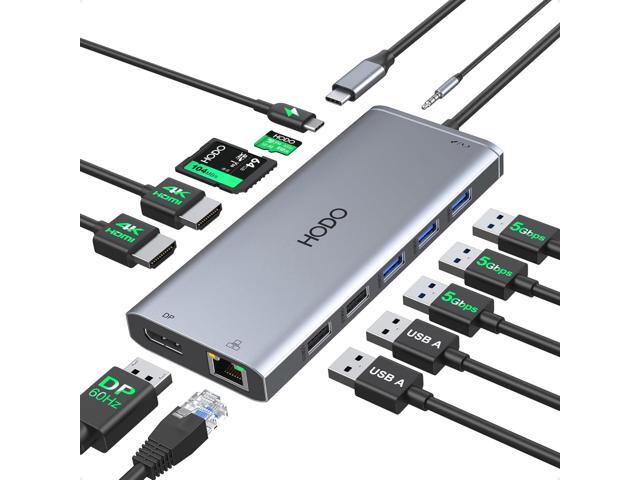 USB C Docking Station Dual Monitor for Dell HP Lenovo Surface Laptop USB Hub for Laptop Adapter, Docking Station Dual Monitor HDMI USB C Dongle...