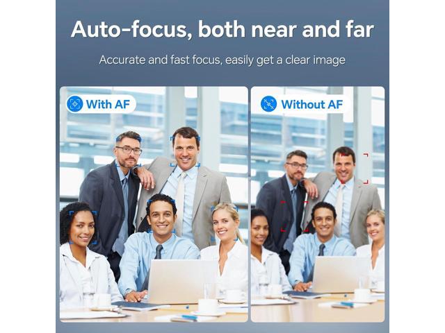 N newline 4K Webcam for PC, 4K UHD USB Webcam with Microphone, New Upgraded Auto Focus, Low Distortion, Privacy Cover, PC Camera for Zoom, Skype,...