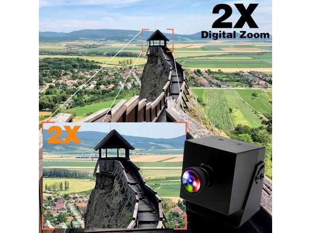 ELP 4K HDMI USB Camera Wide Angle PC Camera for Computer Monitor Simultaneously Output Mini UVC USB2.0 Webcam 2X Digital Zoom H.264 8mp USB...