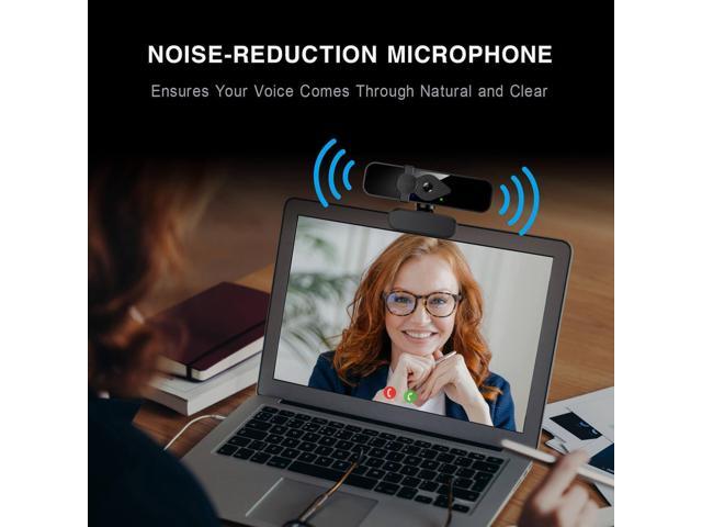 2K Webcam for PC, 85° View USB Computer Camera, with Noise Canceling Microphone & Privacy Cover, HD Web Cameras for Desktop Laptop Monitor Mac...