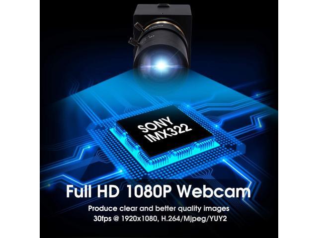 SVPRO USB Camera 1080P HD Webcam with Zoom Lens 2.8-12mm,Manual Focus Web Cam for Computer,H.264 Low Light Camera with Sony IMX323 Sensor for...