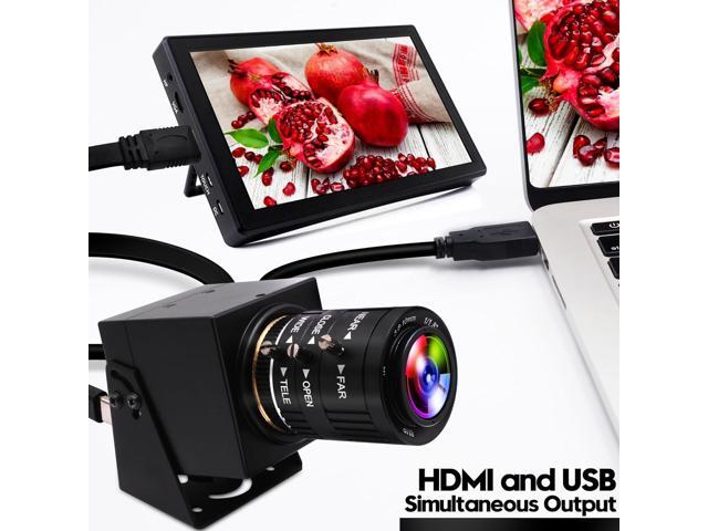 ELP 4K USB HDMI Camera Manual Zoom Webcam Variable Focus PC Camera Mini Close-up Camera for Computer H.264 Telescope USB Security Camera 8mp IMX415...