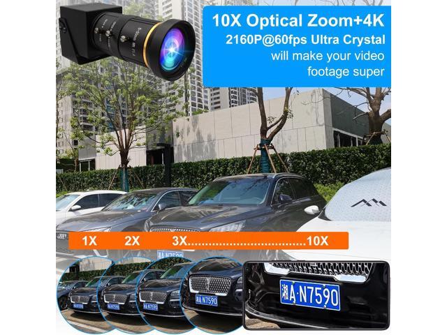 ELP 4K 60fps USB3.0 Webcam - HDMI & USB Output, Dual Display, Manual Zoom, 10x Zoom, High Speed, H.264, 5-50mm Lens