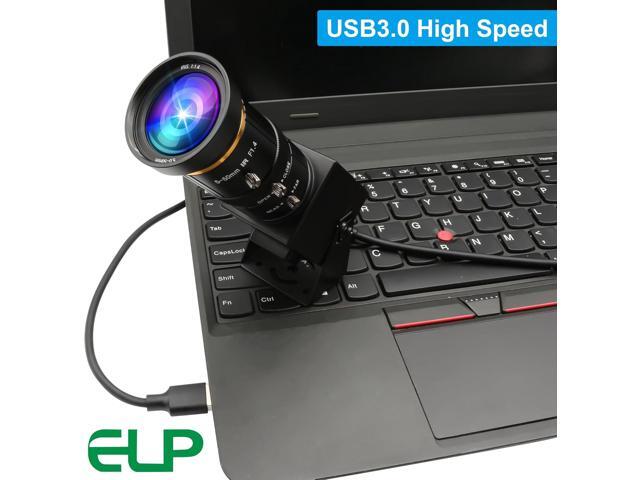 ELP 4K 60fps USB3.0 Webcam - HDMI & USB Output, Dual Display, Manual Zoom, 10x Zoom, High Speed, H.264, 5-50mm Lens