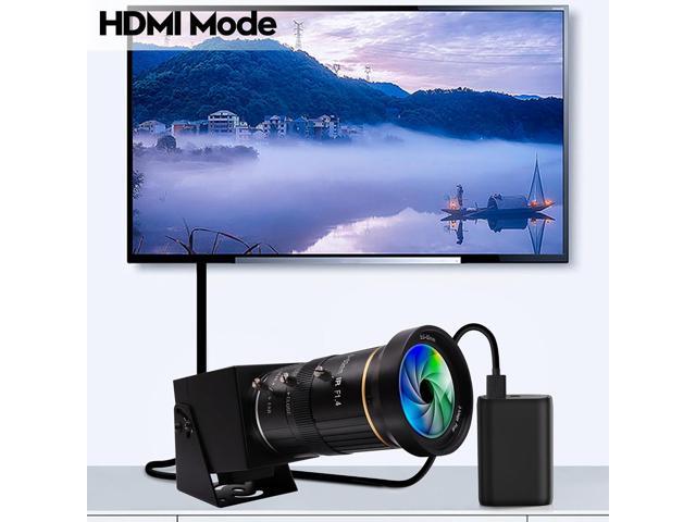 HDMI USB Webcam 4K Camera for Live Streaming 10X Variable Focus PC Camera USB HDMI Simultaneous Output Video Camera Close up Zoom in and Out Web...