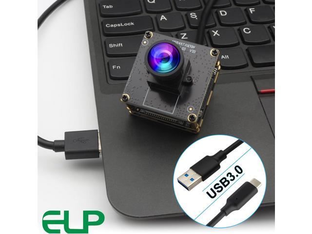 ELP 4K 60fps HDMI USB3.0 Camera for Computer Wide Angle PC Camera Mini Lightburn Camera for Laser Engraver 2X Digital Zoom USB Security Camera for...