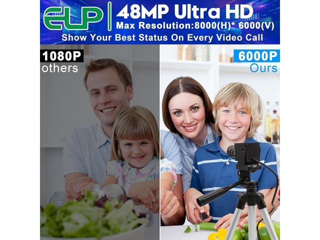 ELP 48mp USB Camera Manual Zoom Webcam for Computer Mini Lightburn Camera for Laser Engraver UVC USB2.0 Close-up Camera 6000P USB Security Camera...