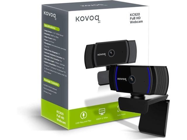 1080P Webcam with Microphone and Privacy Cover, Streaming Webcam Full HD, USB Mac/PC/Desktop/Laptop Web Camera for Remote Working/Learning,...