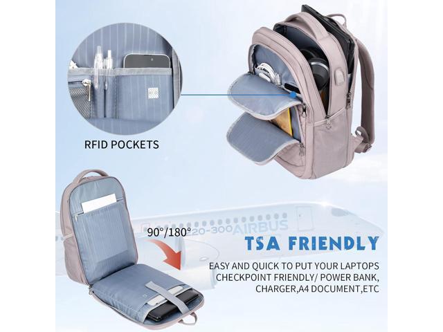 KROSER Travel Laptop Backpack 17 Inch Large Computer Backpack Water-Repellent Daypack with USB Charging Port & Headphone Interface RFID Pockets for...