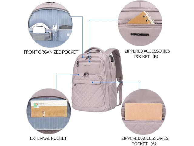 KROSER Travel Laptop Backpack 17 Inch Large Computer Backpack Water-Repellent Daypack with USB Charging Port & Headphone Interface RFID Pockets for...