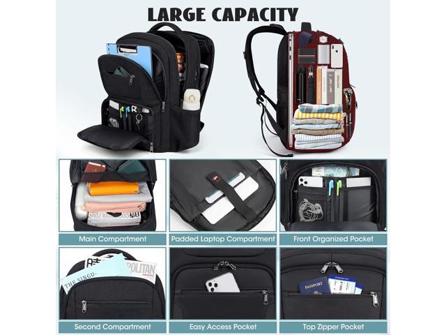 Travel Laptop Backpack, 17 Inch Extra Large Laptop Backpack with USB Charging Hole 45L Anti Theft Travel Backpack Water Resistant College Business...