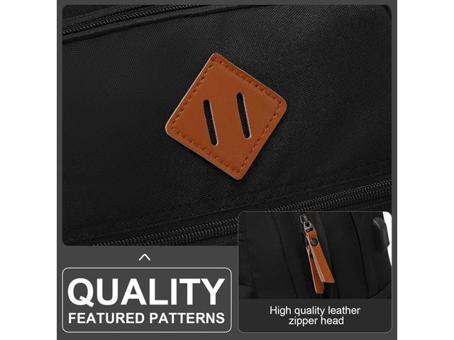 NEOREAL Laptop Backpack for Work, College, Travel, Daily Backpacks for Men Women, Computer Bag Fits 15.6 Inch Notebook, Black
