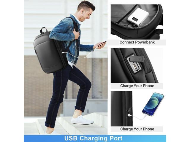 hk Business Backpack for Men 17 Inch,Slim & Expandable Waterproof Travel Laptop Backpack with USB Charging,Anti-Theft Lightweight Large Work...