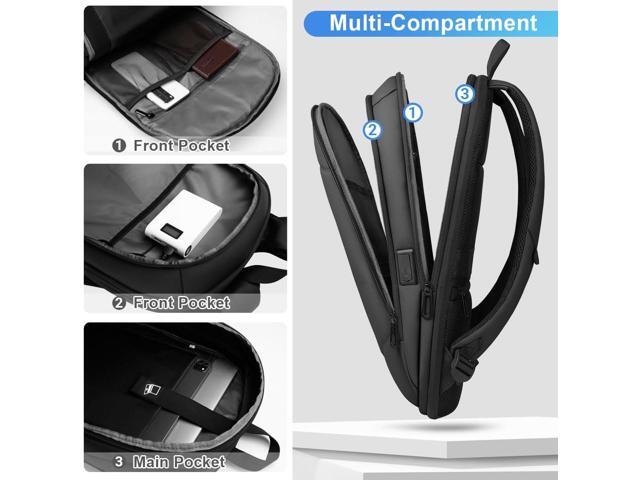 hk Business Backpack for Men 17 Inch,Slim & Expandable Waterproof Travel Laptop Backpack with USB Charging,Anti-Theft Lightweight Large Work...