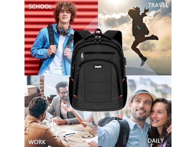 Backpack for Men,School Backpack for boys teens,Travel laptop backpack with USB Charging Port,Water Resistant business Work college bookbag,book...
