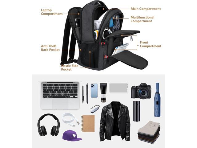 Backpack for Men,School Backpack for boys teens,Travel laptop backpack with USB Charging Port,Water Resistant business Work college bookbag,book...