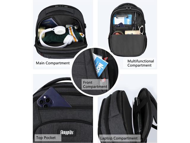Backpack for Men,School Backpack for boys teens,Travel laptop backpack with USB Charging Port,Water Resistant business Work college bookbag,book...