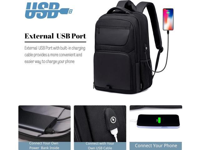 35L Travel Laptop Backpack for Men, High Tech Business Backpack with USB Charging Port and Ergonomic Design, Water Resistant Anti-theft Work...