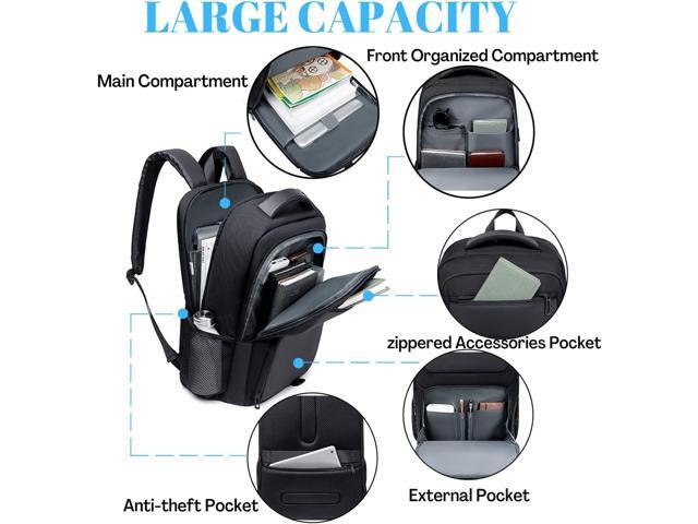 35L Travel Laptop Backpack for Men, High Tech Business Backpack with USB Charging Port and Ergonomic Design, Water Resistant Anti-theft Work...
