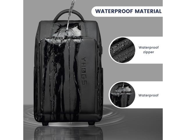 Rolling Backpack, Waterproof Backpack with Wheels for Business Commuter, Carry on Backpack with Laptop Compartment, Fit 15.6/18 Inch Laptop,...