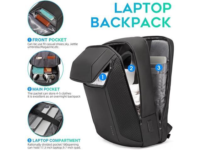BANGE Smart Business Laptop Backpack Waterproof can fit 15.6-17.3 Inch Laptop with 3.0 USB charging port for men and women