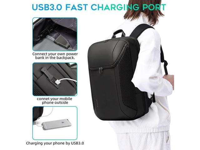 BANGE Smart Business Laptop Backpack Waterproof can fit 15.6-17.3 Inch Laptop with 3.0 USB charging port for men and women