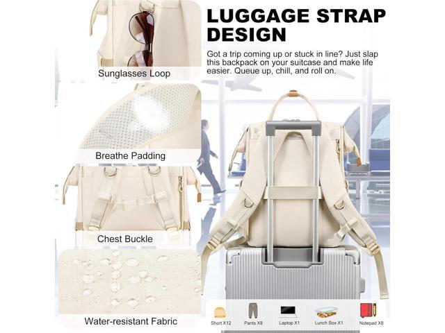 AIJIEKE Backpack for Women with Insulated Lunch Bag Backpack Set, Large Capacity 15.6 inch Laptop Backpack, Travel Nurse Teacher Commuter Work...