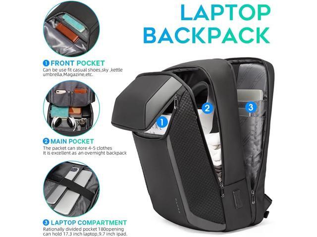 BANGE Smart Business Laptop Backpack Waterproof can fit 15.6-17.3 Inch Laptop with 3.0 USB charging port for men and women