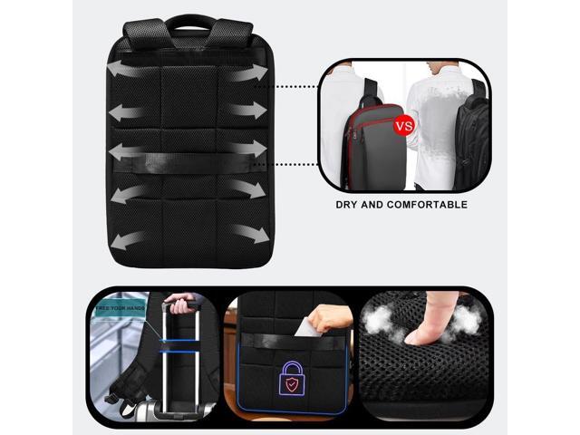ZINZ Slim and Expandable 15 15.6 16 Inch Laptop Backpack Anti Theft Business Travel Notebook Bag with USB, Multipurpose Large Capacity Daypack for...